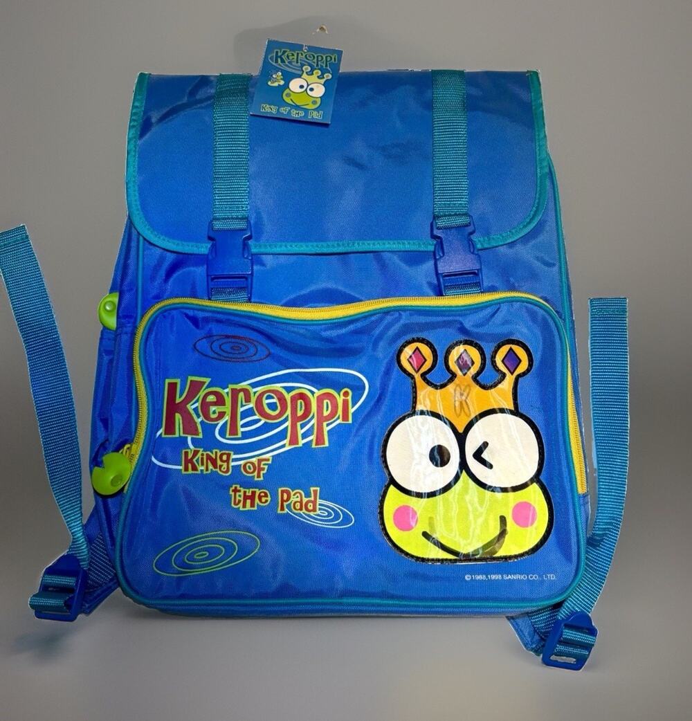 Vintage 1998 Sanrio Keroppi RARE Holographic backpack NWT